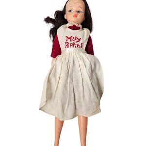 Vintage 1960s Mary Poppins Doll 12" Horsman Red Dress